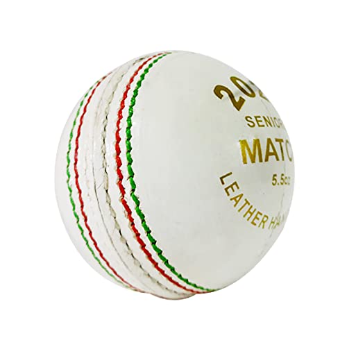 Kosma Set of 2 Leather Cricket Balls, White - Image 3
