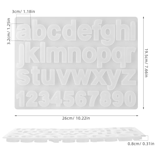 Moule à sucre manuel alphabet en gel de silice durable COHEALI - 8