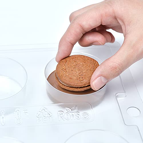 AIKEFOO Chocolate Covered Round Cookies Molds, Biscuit Chocolate Mold, PET Plastic Mold-Round Cookies Mold Cylindrical Cylinder Candy Pudding Jelly Mold. （Pack Of 3） by AIKEFOO - Image 3