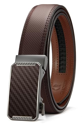 Image of CHAOREN Mens Dress Belt - Mens Ratchet Belt Leather for Dress Pant - Micro Adjustable Belts Fit Everywhere