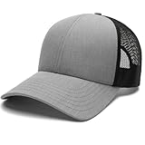 FURTALK Unisex Trucker Cap Basecap Herren und Damen aus Netzstoff Verstellbare Baseball Cap Grau