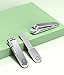 Portable 3-in-1 Stainless Steel Manicure Set with Macaron Green Carrying Case - Includes Nail Clippers, Nail Files, and Cuticle Trimmer - Ideal Travel Nail Cutter Kit for Men and Women