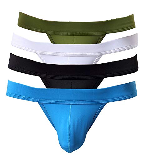 Nightaste sous-vêtement Confortable Culotte à Poche Bombée pour Homme Lot de 4 Briefs (4 Couleurs, XXL)