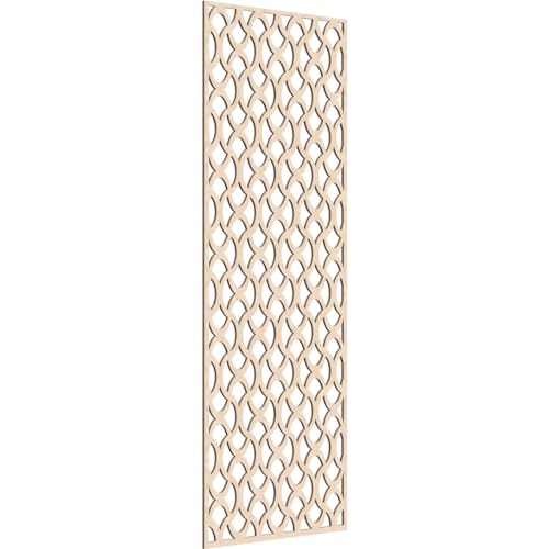 Image of 27 3 /8 inchW x 69 3 /8 inchH x 1 /4 inchT Resort Decorative Fretwork Wood Wall Panels, Red Oak