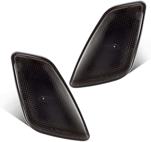 Partsam Amber LED Front Fender Side Marker Lights Lamps Assembly Smoke Lens for Wrangler TJ 1997-2006 Turn Signal Parking Lights Lamps Left+Right 55155629AC 55155628AC (Pack of 2)