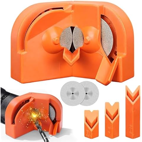 Drill Bit Sharpener, Drill Bit Sharpener for All Bits(5/64''- 5/8''), Multipurpose Drill Bits Grinding Sharpener, Portable Drill Grinder Grinding Tool, Powered by Electric Drills Cover