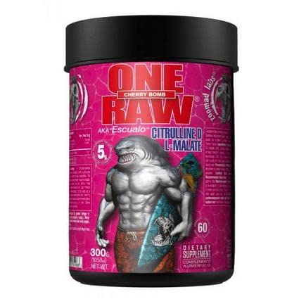 ZOOMAD LABS - One Raw L-Citrulina D Malato, Complemento Pre Training, Suplemento Alimenticio para Deportistas, Mejora el Metabolismo, Favorece la Recuperación de Rejidos - 300 gr, Sabor Cherry Bomb Cover