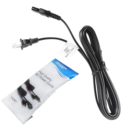 HQRP AC Power Cord Compatible with Samsung UN40FH6030-FXZA UN50F6400-AFXZA UN46F5500-AFXZA UN46F5000-AFXZA UN65F7050-AFXZA UN50F6300-AFXZA HDTV TV LCD LED Plasma DLP Cable, UL Listed