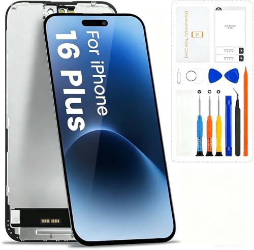 for iPhone 16 Plus Screen Replacement for iPhone 16Plus LCD Display Digitizer Touch Screen Assembly Repair Kits (A3290 A3082 A3289 A3291)
