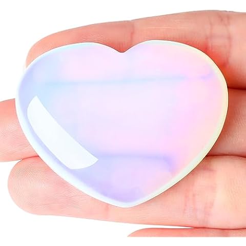XIANNVXI 45mm Opal Crystal Heart Massage Stone Cover