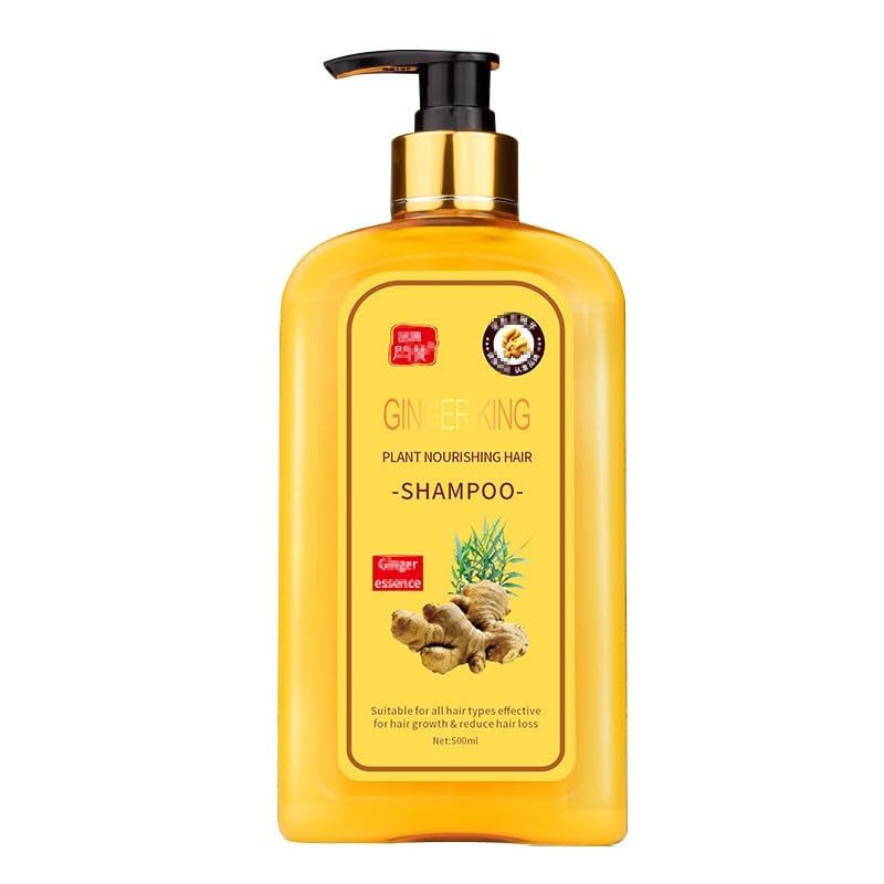 Ginaday Instant Ginger Hair Regrowth Shampoo, Ginger Anti-Fall Shampoo for Hair Growth, Anti-Hair Loss Hair Shampoo (1Pcs 16.91FL.oz/500ML)