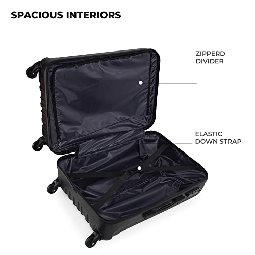 Image of Stony Brook by Nasher Miles Storm Hard-Sided Polycarbonate Check-in Luggage Black 28 inch |75cm Trolley Bag