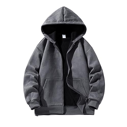 Ymosrh Men's Pullover Hoodies Casual Long Sleeve Zip Up Hooded Sweatshirts with Pocket, M-3XL