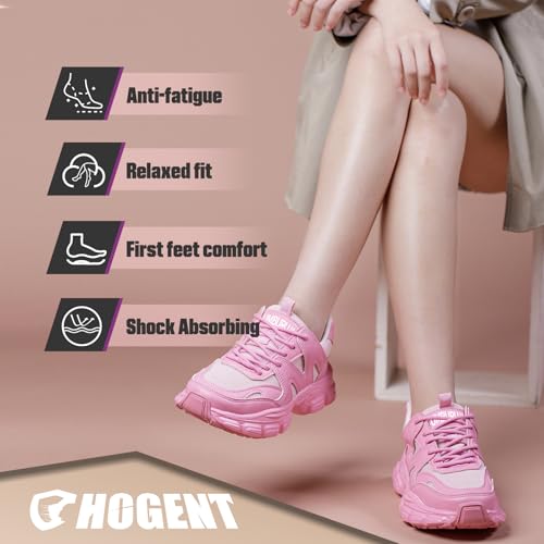 Image of Hogent Steel Toe Shoes for Women Men Wide Non Slip Composite Work Sneakers Indestructible Comfortable Safety Tennis Shoes Lightweight Breathable Construction Sneakers Puncture Proof Ergonomic Design