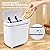 latafile 3.7 Gallon Smart Bathroom Trash Can, Touchless Motion Sensor Garbage Can with Lid, for Bathroom, Office, rv, Bedroom, Living Room, White 8661