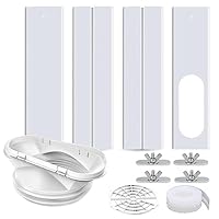 Klimaanlage Fensterabdichtung Rolladen Abluftschlauch Adapter Fenster Fensterabdichtung Ersatzteil Set Abluftschlauch Fensterdurchführung Schlauchadapter Adapter, 4 Panels