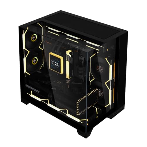 Image of Lian Li O11 Vision-M mATX PC Case, 1 x 140mm Fan, High-Airflow, Black