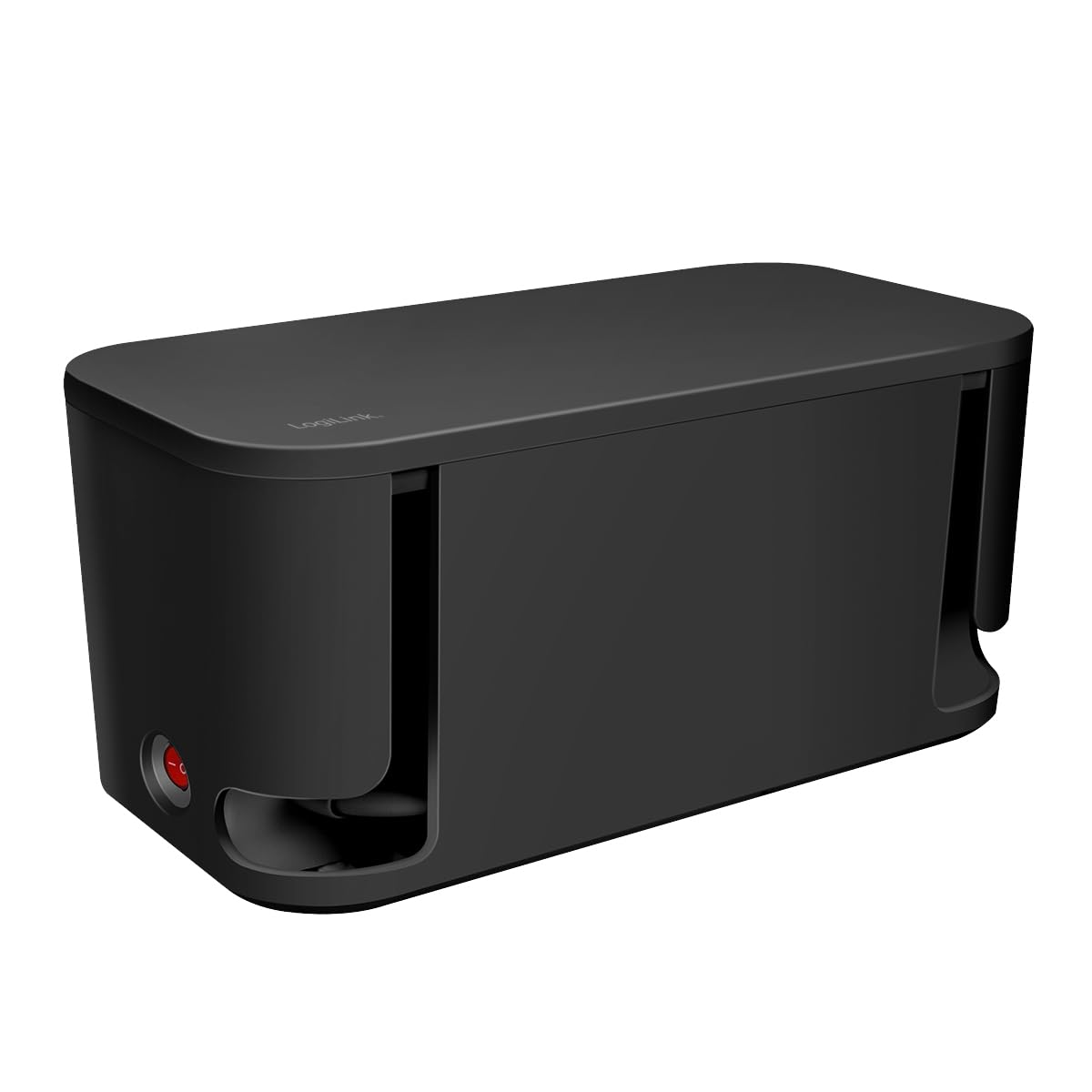 LogiLink LPS282U - Caja de Cables con 5 enchufes (Incluye 3 Puertos USB), Color Negro