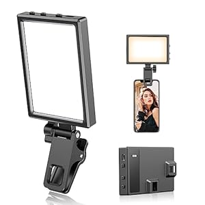 Eicaus Rechargeable LED Fill Light, Selfie Light with Clip for Makeup, TikTok, Zoom Calls, Photography, Phone Light for Pictures & Video Light for iPhone, Android, iPad, Laptop, Monitor