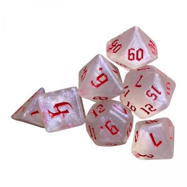 UJEAVETTE Toy 3xAcrylic Polyhedral Dices Toys Math Teaching for Parties Table Games Red Game Pieces, Parts-picture-19