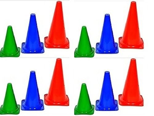 CW Pack of 6 Track & Field Cones Football/Soccer Ground Markers 6inch-15inch (6 inches)-image-14