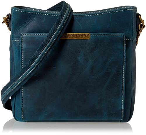 Gun Tote'n Mamas womens Bag Concealed Carry Distressed Buffalo Crossbody Organizer by Gun Tote n Mamas Blue , Blue, Medium US