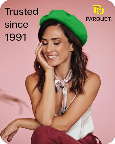 Image of Parquet Solid Color French Beret Hat. Classic French, Casual and Chic Lightweight Cap for Women