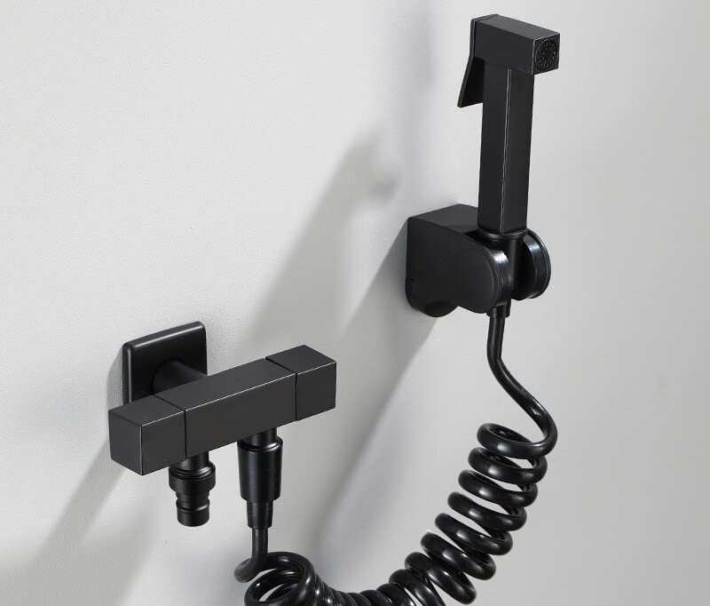 Bidet à main noir mat en laiton massif de haute qualité pour toilettes
