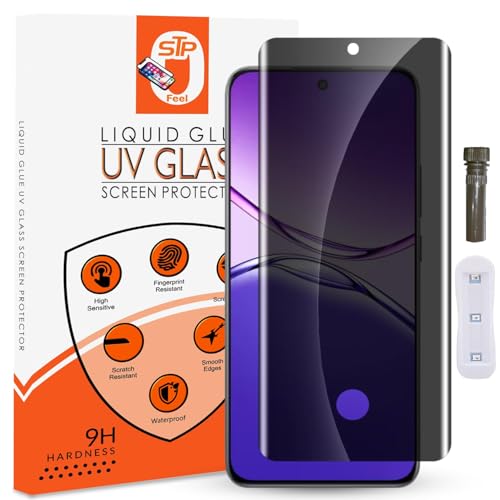 Image of STP FEEL Advanced UV Privacy Tempered Glass Screen Protector Guard Compatible For Realme P3 Pro 5G (6.78 Inch, Pack of 1) Full Edge to Edge Coverage Anti-Spy /Anti-Peeping 9H Hardness