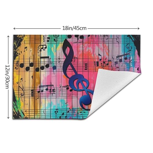 Sets de table musique en PVC tissé pour une ambiance douce et unique - 4