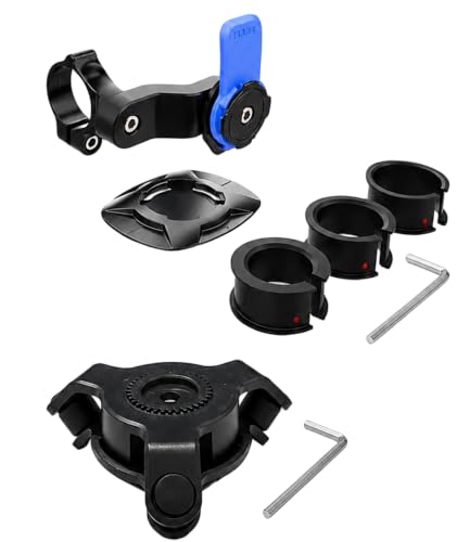 Image of 8PCS Phone Holder in Bike, Anti Vibration Mobile Holder for Bikes, Kit for Urban Commuting and Outdoor Riding, Mobile Holder for Bike with Vibration Damper, Blue Black Design