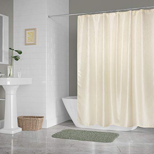 DII CAMZ33264 Poly Shower Curtain, Bamboo, Cream