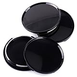 Farbe: Schwarz und Silber. beler 4stk 63mm Schwarz Auto Fahrzeug NoLogo Nabenkappen Nabendeckel Felgendeckel Radkappen Radnabendeckel