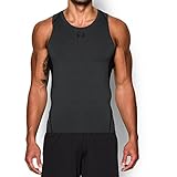 Under Armour Men's HeatGear Armour Compression Tank, Carbon Heather/Black, Medium