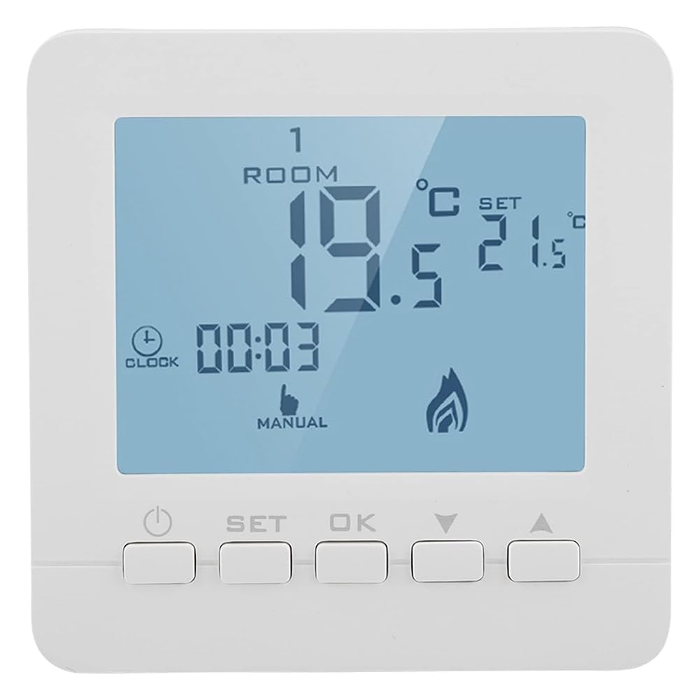 UDSKNV[KSL Digital LCD Display Thermostat Programmable Smart Temperature Controller Gas Fireplace Thermostat