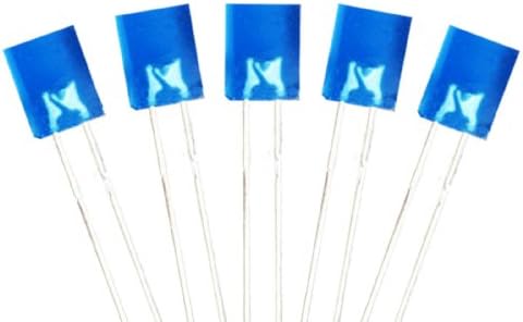elpohl 50 x Leuchtdioden, LED rechteckig blau 2x5mm sehr hell Neuware