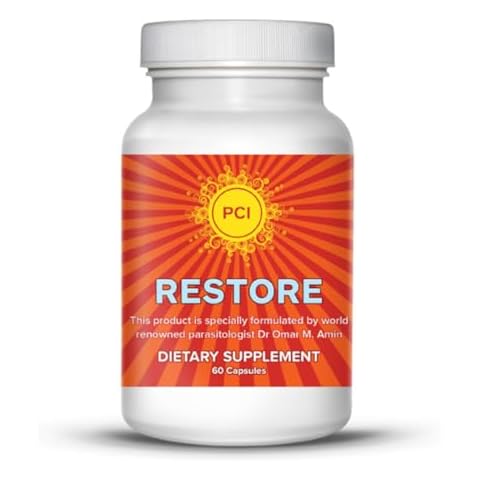 PCI Restore Herbal Remedy - All-Natural GI Detox, Toxin Filter, Promotes Regularity, Dietary Supplement, Developed by Dr. Omar Amin for Optimal Health and Wellness- 60 Capsules Cover
