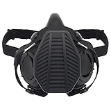 DoxiGlobal Reusable Respirator Half Mask Airsoft Tactical Military Face Braeth Dust Mask Comfort Silicone For Halloween Paintball Hunting Sport Running Workout