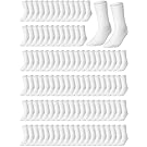 Haysandy 150 Pairs Women Men Socks Bulk Crew Unisex Casual Soft Cotton Socks Athletic Dress Socks for Homeless Gift