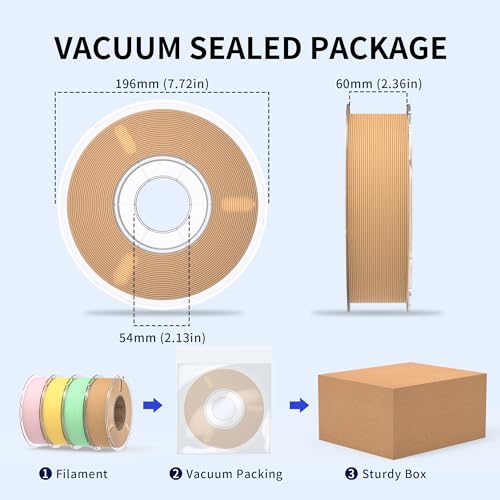 Image of RAMBERY Matte PLA 3D Printer Filament Bundle 4KG, Neatly Wound PLA Filament 1.75mm, Dimensional Accuracy + /- 0.02mm, 1kg(2.2lb) X4PCS, Cherry Pink /Banana Yellow /Mint Green /Desert Yellow