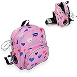 therathreads Junie Feeding Tube Backpack for Kids Enteral Feeding Pumps (EnteraLite Infinity and Kangaroo Joey), G Tube, J Tube, GJ Tube, PEG Tube Bag fits 500mL to 1L Capacity Bags (Hearts)