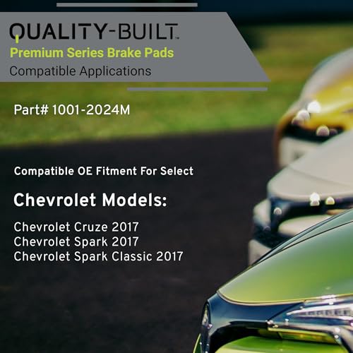 Image of QUALITY-BUILT Front Semi-Metallic Brake Pads, Premium 1001-2024M, Compatible with 2017-2017 Chevrolet (Cruze,Spark,Spark Classic)