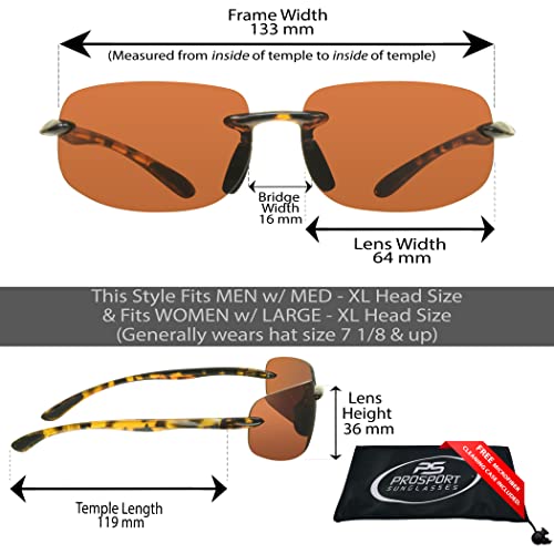 Image of proSPORT Blue Light Reducing High Definition HD Lens Sunglass TR90 Sport Frame Men Women