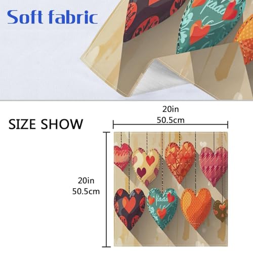 Servilletas de Tela Qilmy Corazón Día San Valentín x4 miniatura 7