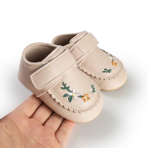 Image of HsdsBebe Baby Boys Girls Pu Leather Hard Bottom Walking Sneakers Toddler Rubber Sole First Walkers Infant Cartoon Slippers Crib Shoes
