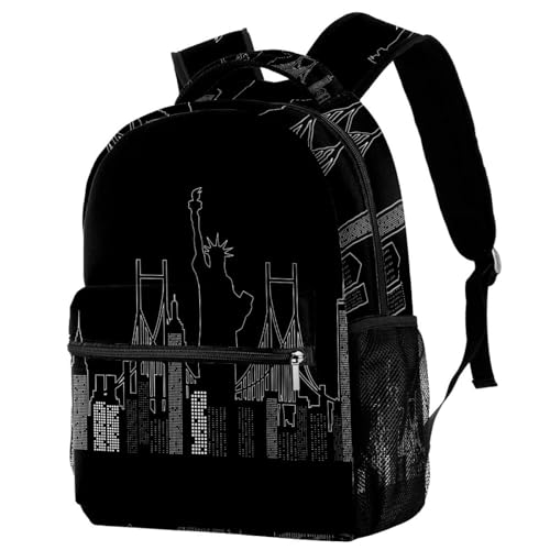 Sac à dos multicolore New York Night Time au design urbain unique