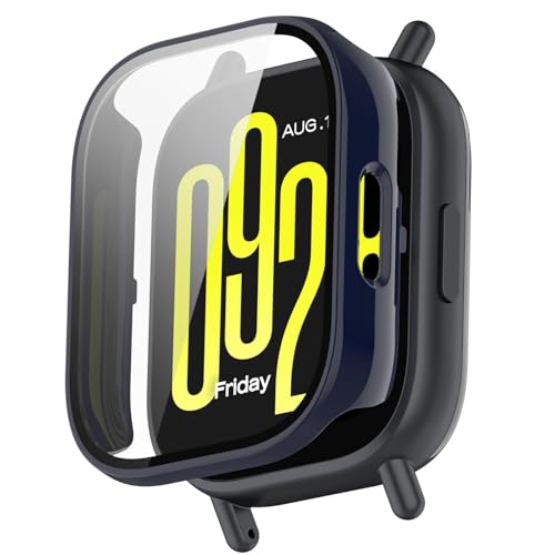 For Redmi Watch 5 Lite �J�o�[ Redmi Watch 5 Lite �P�[�X �K���X�t�B������̌^ PC�f�� �S�ʕی� ��d�\�� �h�o ���{���Ɏq�� �L�Y�h�~ �y��(�u���[)