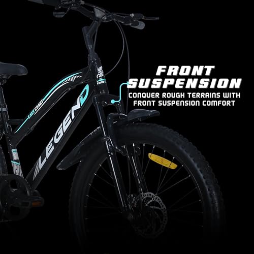 Image of EAST COAST Legend MultiSpeed Cycle /Bike with Inbuilt Carrier FS & DD Brake 26 T Mountain Cycle, Black
