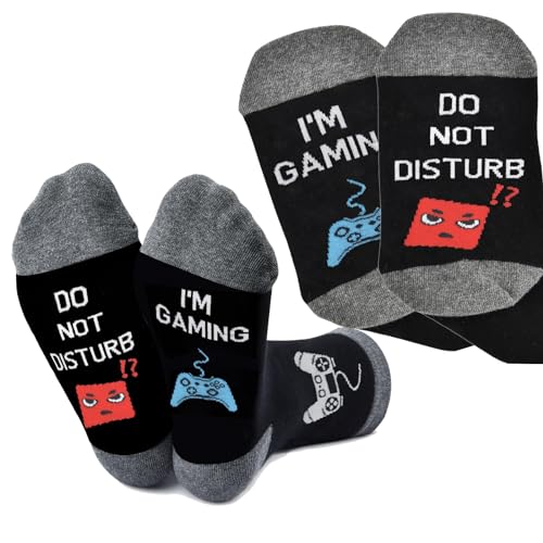 Ya en mundofriki.es: Moguri calcetines para videojuegos, divertidos con texto en alemán calcetín Do not disturb, I´m Gaming tobillo antideslizantes