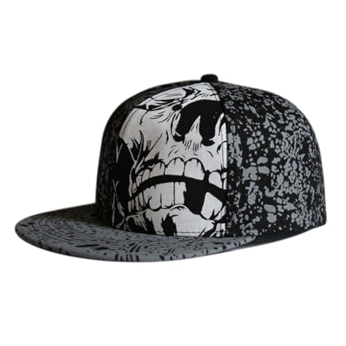 Casquette baseball graffiti avec visière anti-UV et serrage ajustable